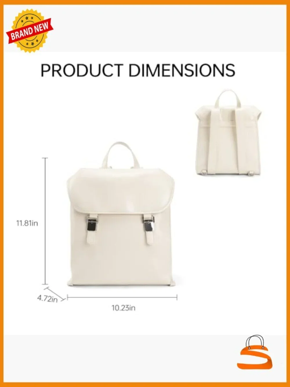 Vegan Leather Convertible Backpack Purse with Magnetic Closure